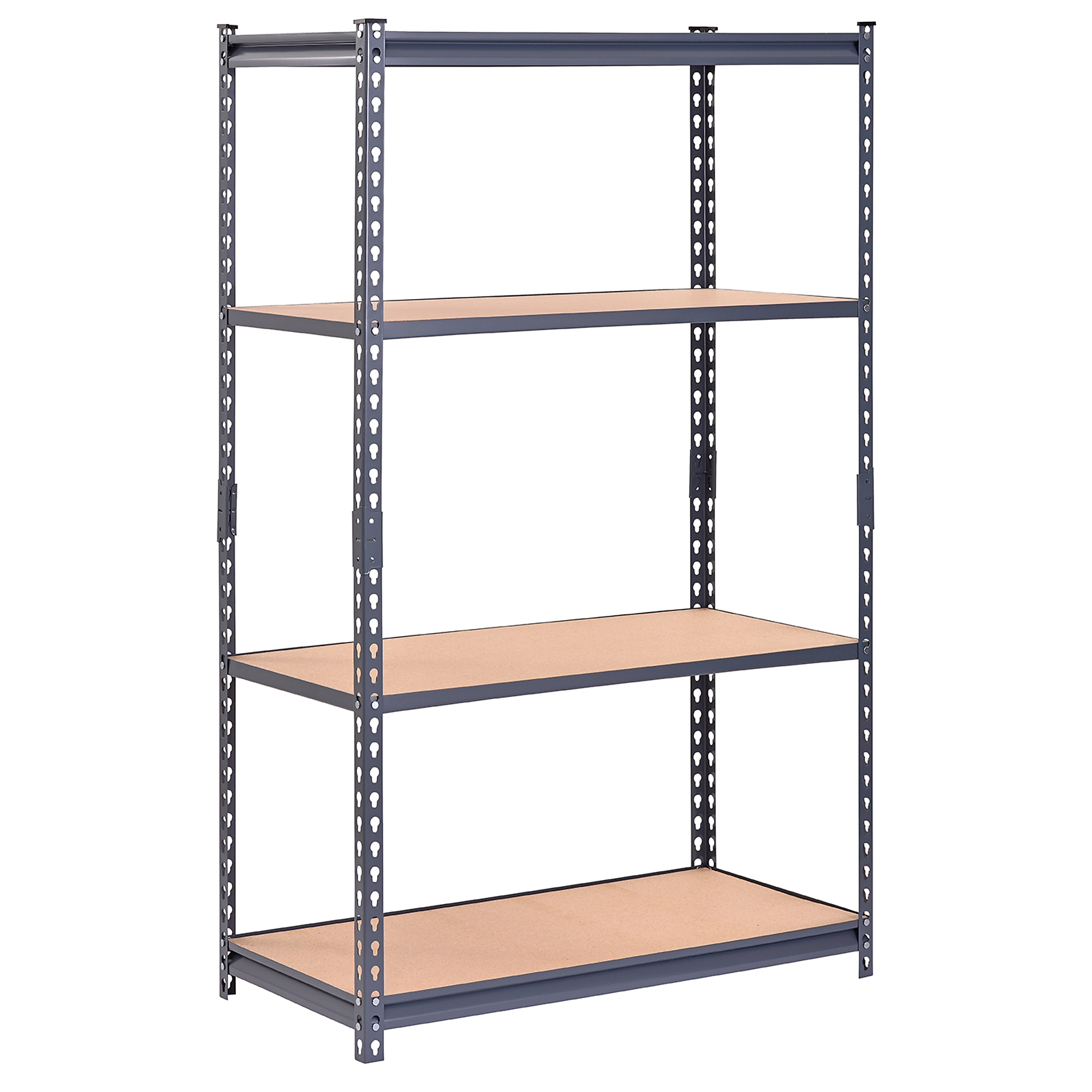 Edsal Muscle Rack, Gray 4 Tier Shelving Unit, Width 36 in, Depth 18 in, Material Steel, Model# UR361860-P